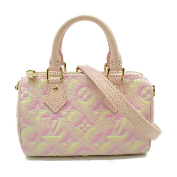 LOUIS VUITTON Handbags - LOUIS VUITTON Nano Speedy Summer Stardust Pink Monogram empreinte leather M81508